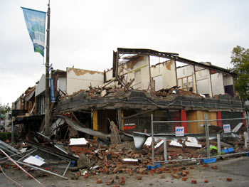 ニュージーランド、クライストチャーチの地震